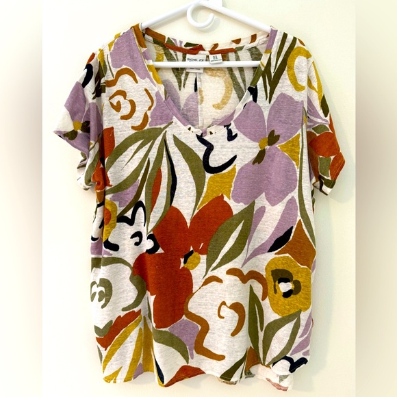 Rachel Zoe 100% Linen Tee - Picture 1 of 6